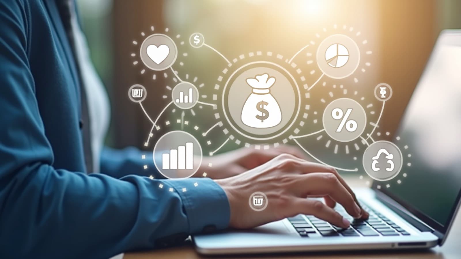 Digital transaction and business analytics dashboard.